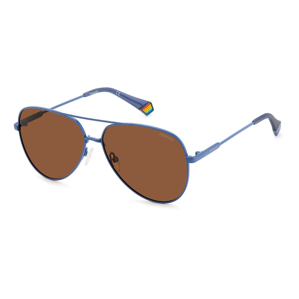 Polaroid Blue Stainless Steel Sunglasses