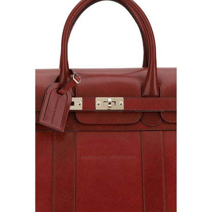Brunello Cucinelli Bordeaux Calf Leather Bos Taurus Luggage And Travel