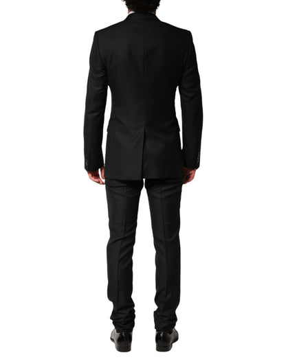 Dolce & Gabbana Black Embellished Single Breasted 2 Pc Suit