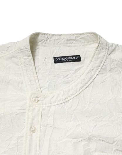 Dolce & Gabbana White Cotton Men Long Sleeves Men Shirt