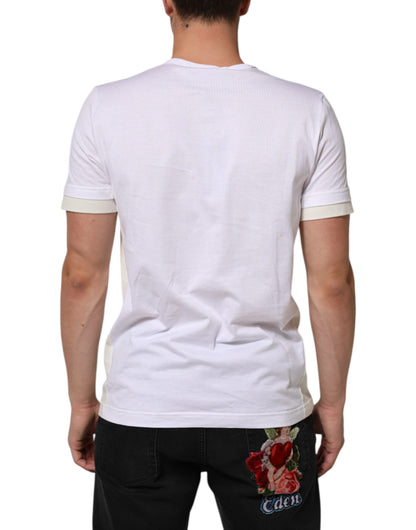 Dolce & Gabbana White Cotton Pocket Short Sleeves T-shirt