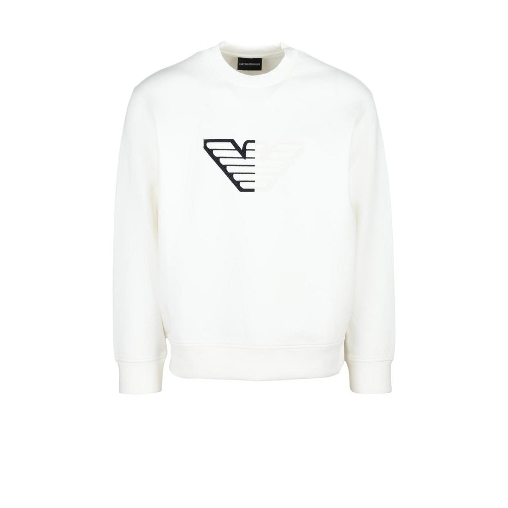 Emporio Armani White Cotton Sweatshirt