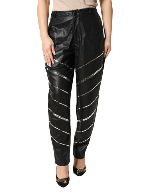 Philosophy di Lorenzo Serafini Black Embellished Tapered  Pants