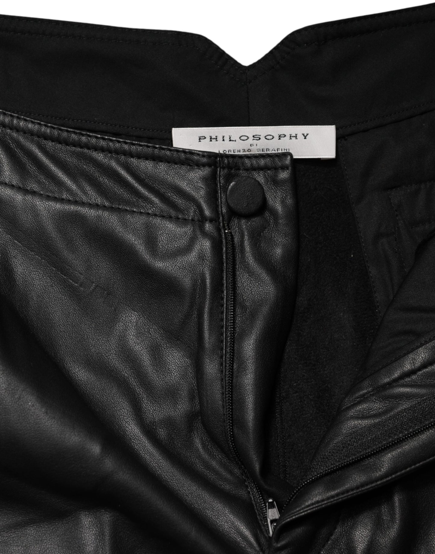 Philosophy di Lorenzo Serafini Black Embellished Tapered  Pants