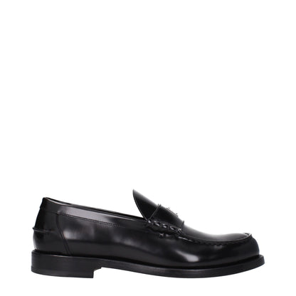 Givenchy Black Leather Slip-On Loafers