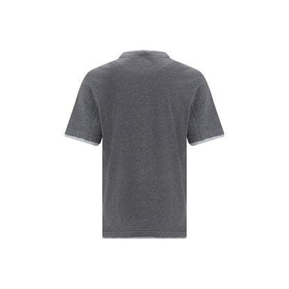 Brunello Cucinelli Gray Cotton T-Shirt