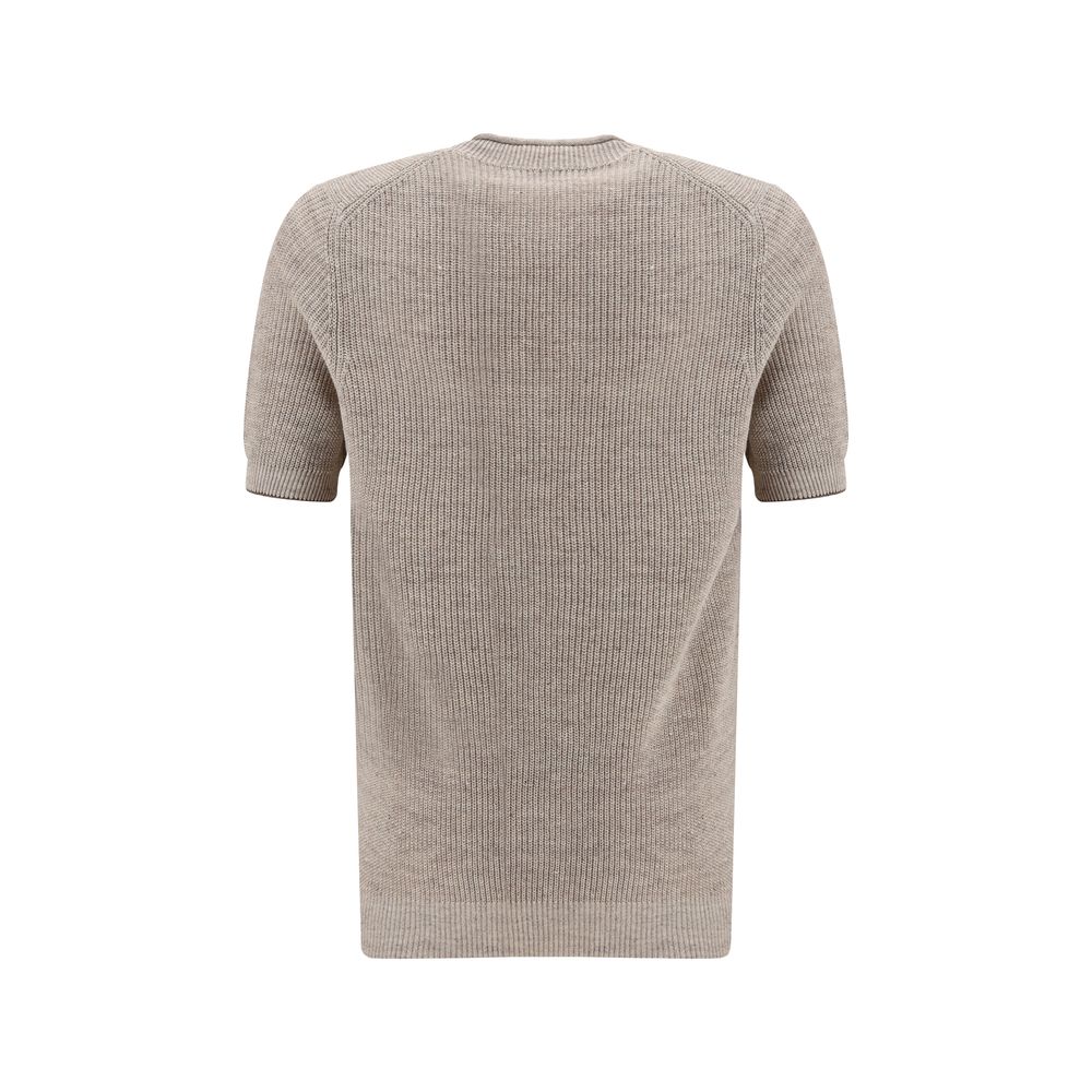 Brunello Cucinelli Beige Linen T-Shirt