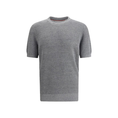 Brunello Cucinelli Gray Linen T-Shirt