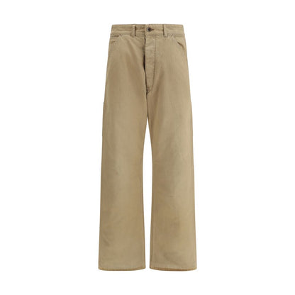 Margiela Beige Cotton Cargo Pants