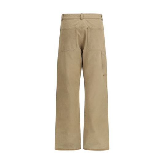 Margiela Beige Cotton Cargo Pants