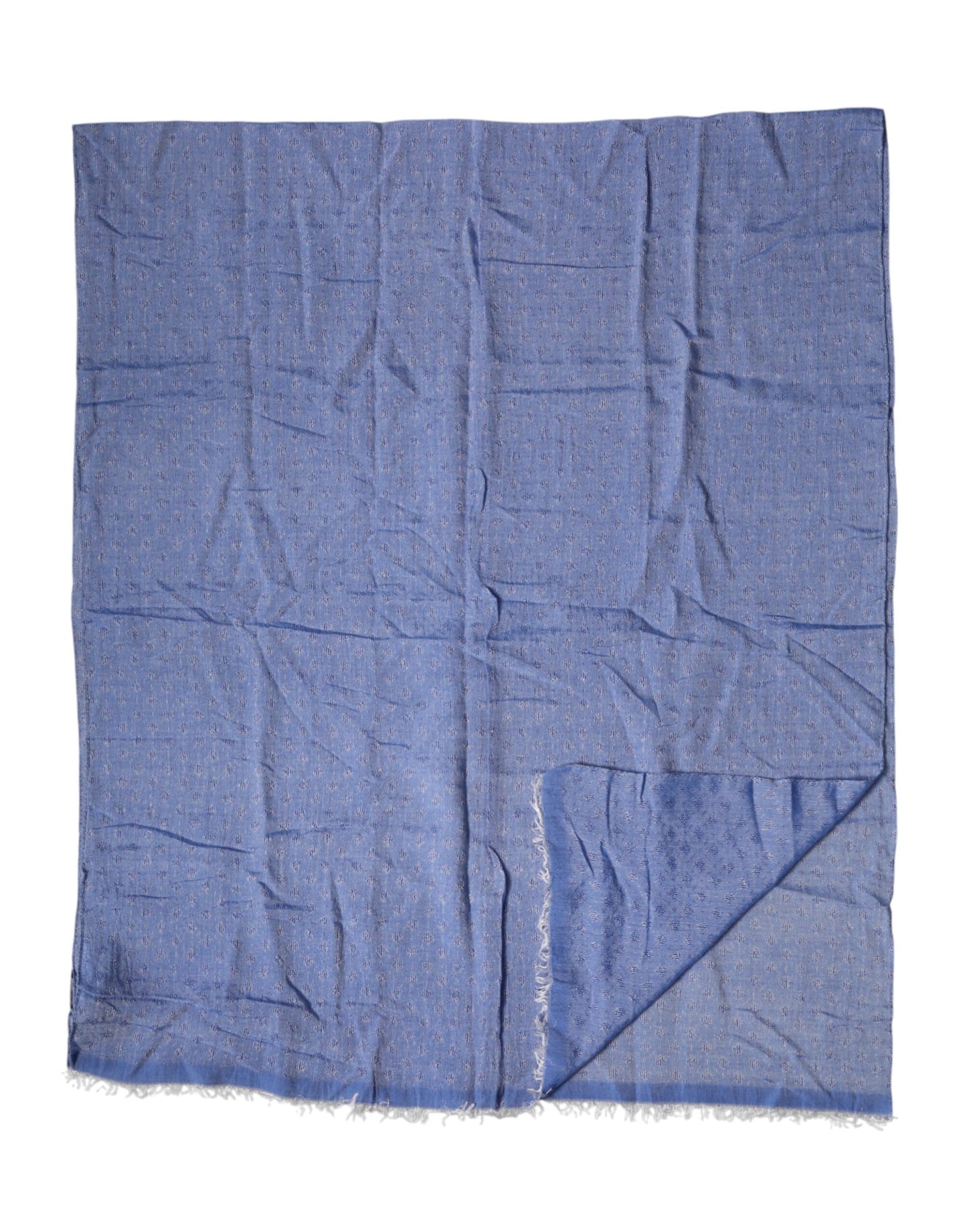 Dolce & Gabbana Blue Lace Stole Cotton Neck Wrap Shawl Scarf