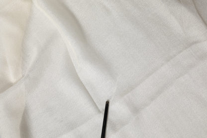 Dolce & Gabbana White Cashmere Knit Neck Wrap Shawl Scarf