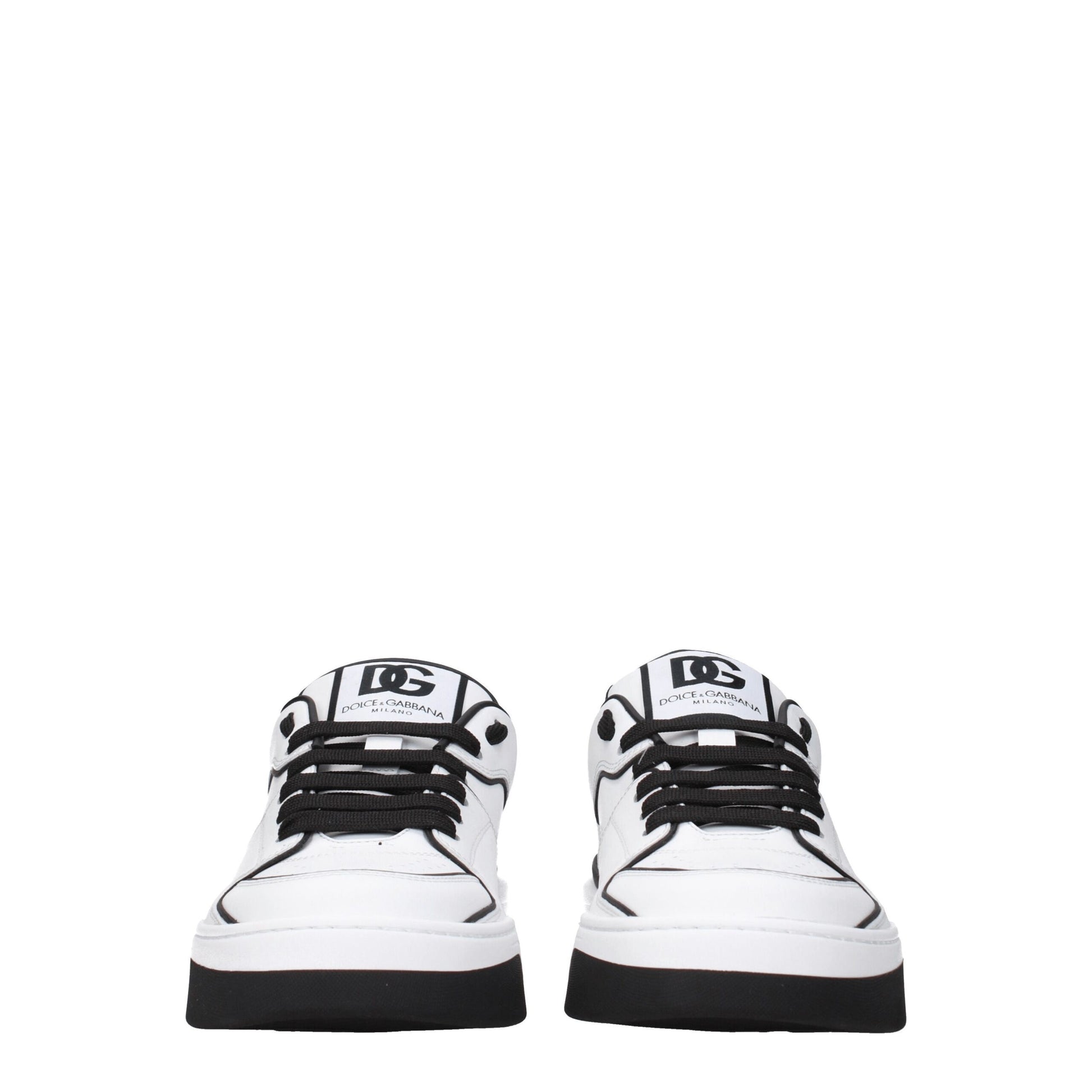 Dolce & Gabbana White Leather Sneakers