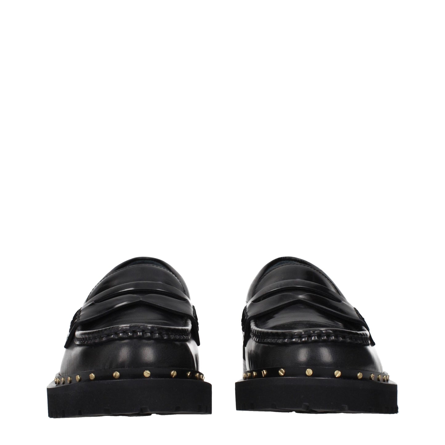 Golden Goose Black Leather Slip-On Loafers