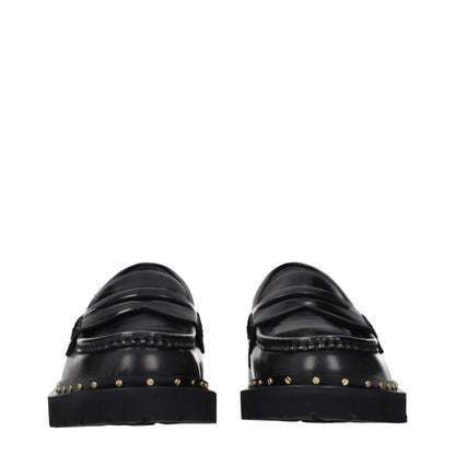 Golden Goose Black Leather Slip-On Loafers