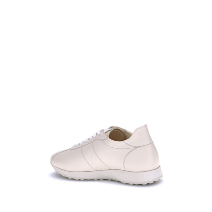 The Row Beige Calf Leather Bos Taurus Low Top Sneakers
