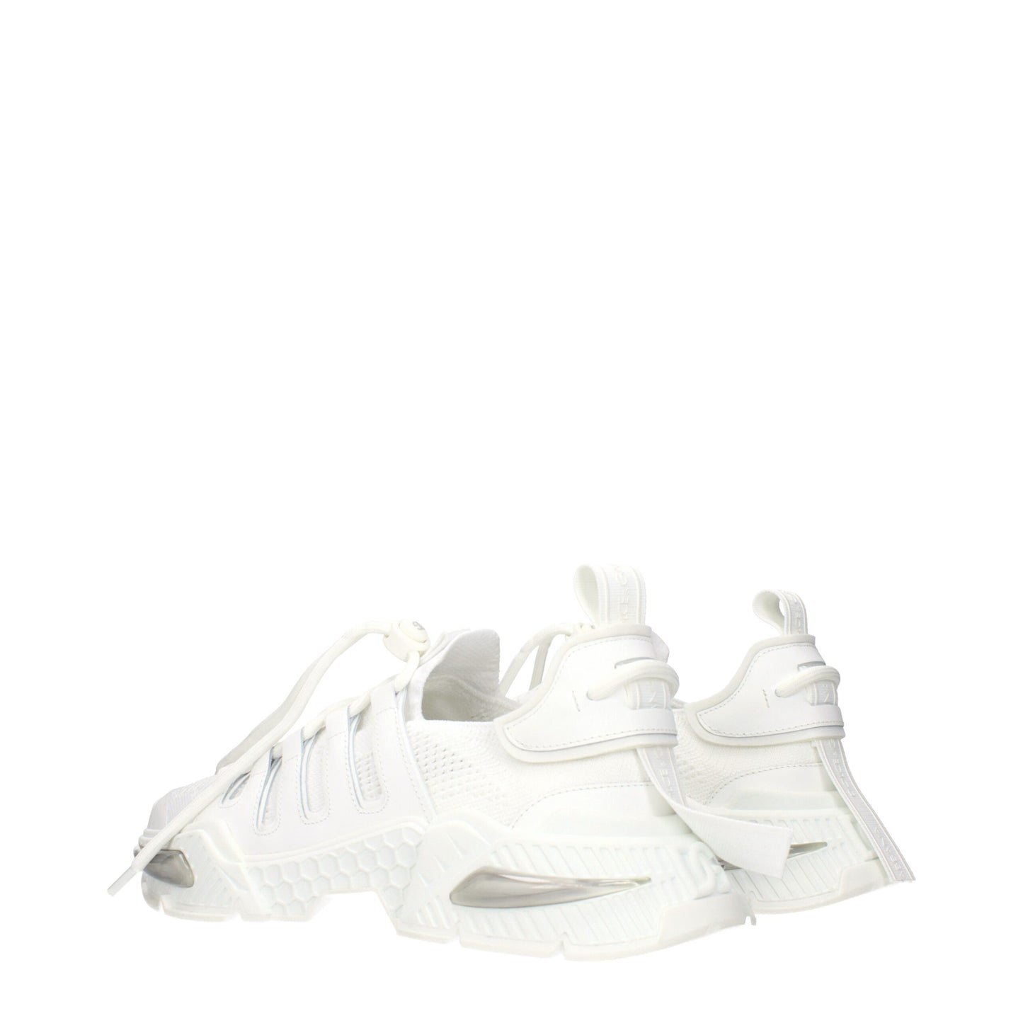 Dolce & Gabbana White Fabric Athletic Sneakers