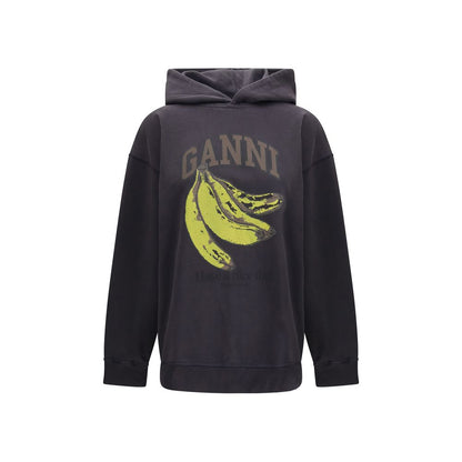 Ganni Black Fabric Sweatshirt