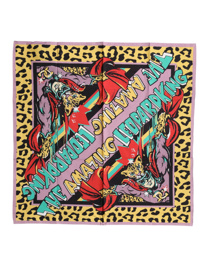 Dolce & Gabbana Multicolor Cartoon Square Foulard Scarf