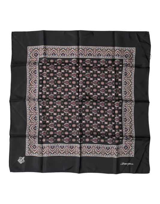 Dolce & Gabbana Multicolor Patterned Men Square Foulard Scarf
