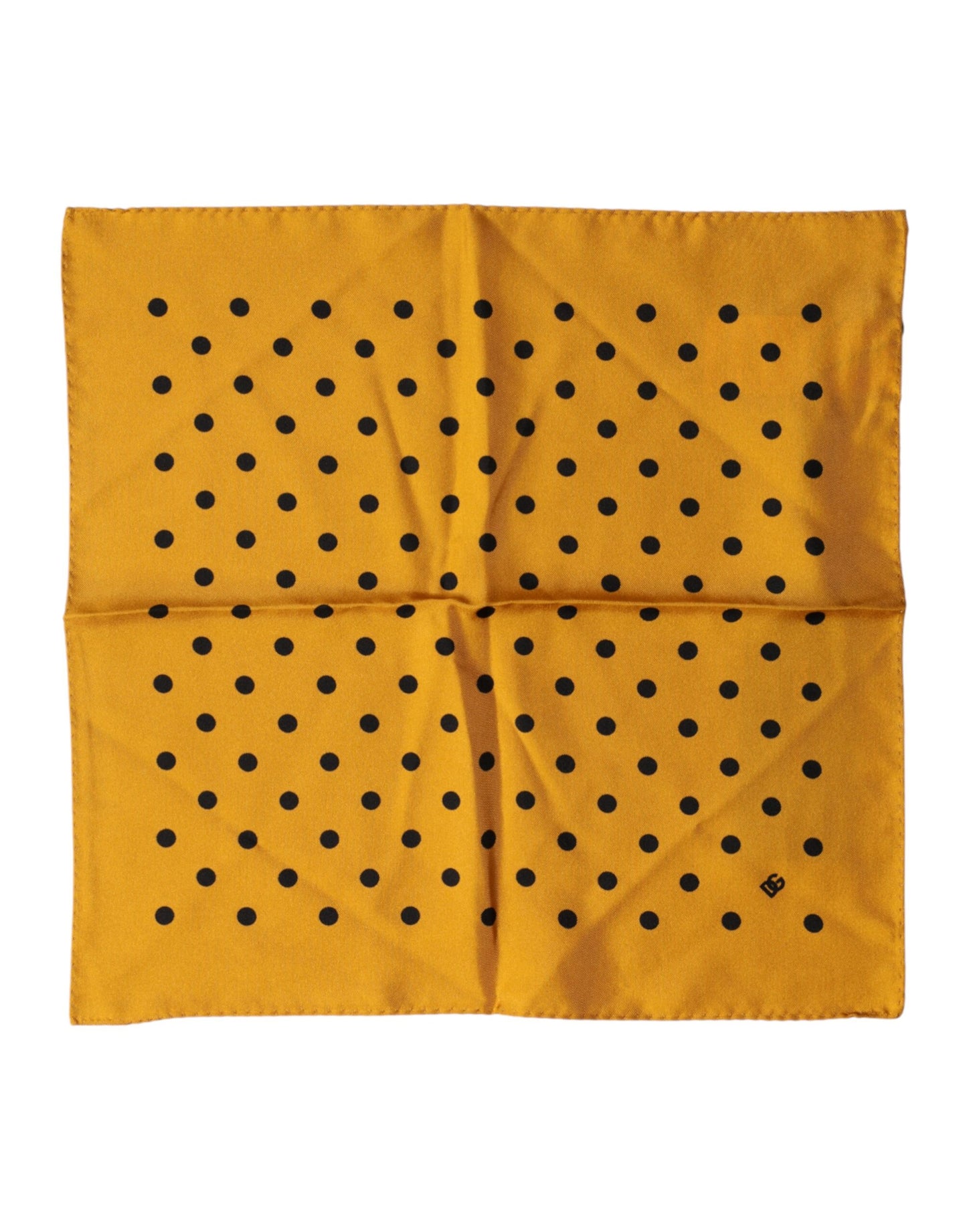 Dolce & Gabbana Orange Polka Dot Square Handkerchief Scarf