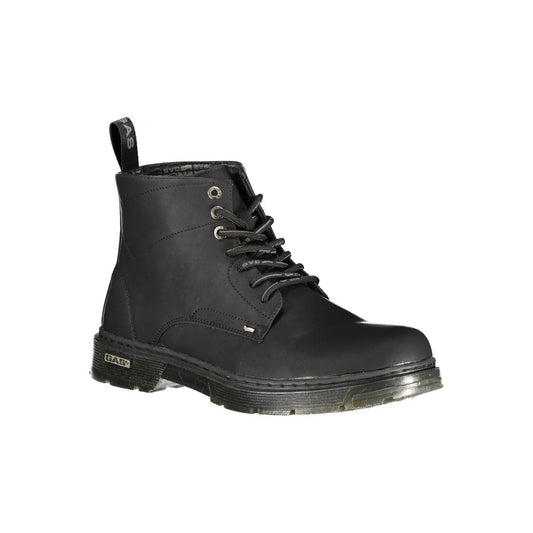 Gas Black Polyurethane Men Ankle Boot