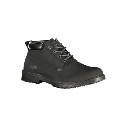Gas Black Polyurethane Men Ankle Boot