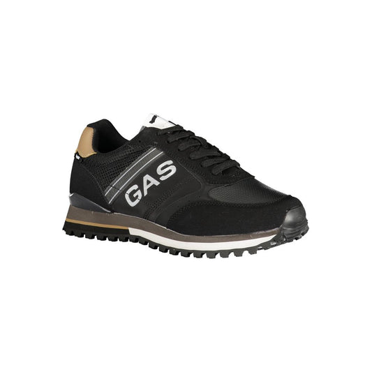 Gas Black Polyester Men Sneaker