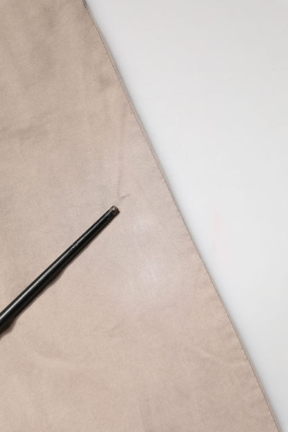 U.S. POLO ASSN. Beige Cotton Stretch Straight Mid Waist Trouser Pants