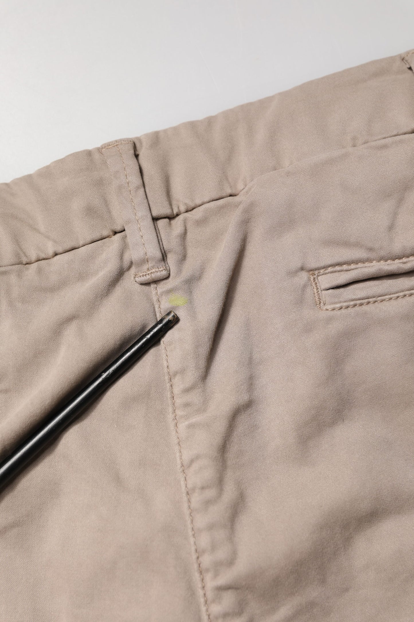 U.S. POLO ASSN. Beige Cotton Stretch Straight Mid Waist Trouser Pants