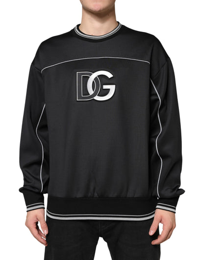 Dolce & Gabbana Black DG Logo Crew Neck Sweatshirt Sweater