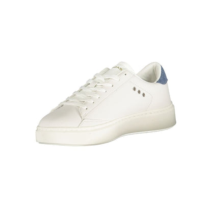Gas White Polyester Men Sneaker