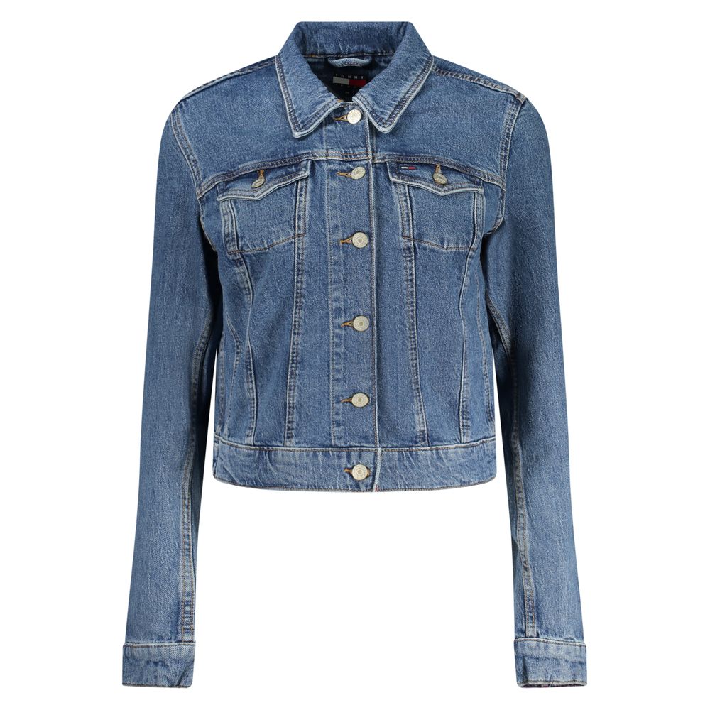 Tommy Hilfiger Blue Cotton Women Jacket