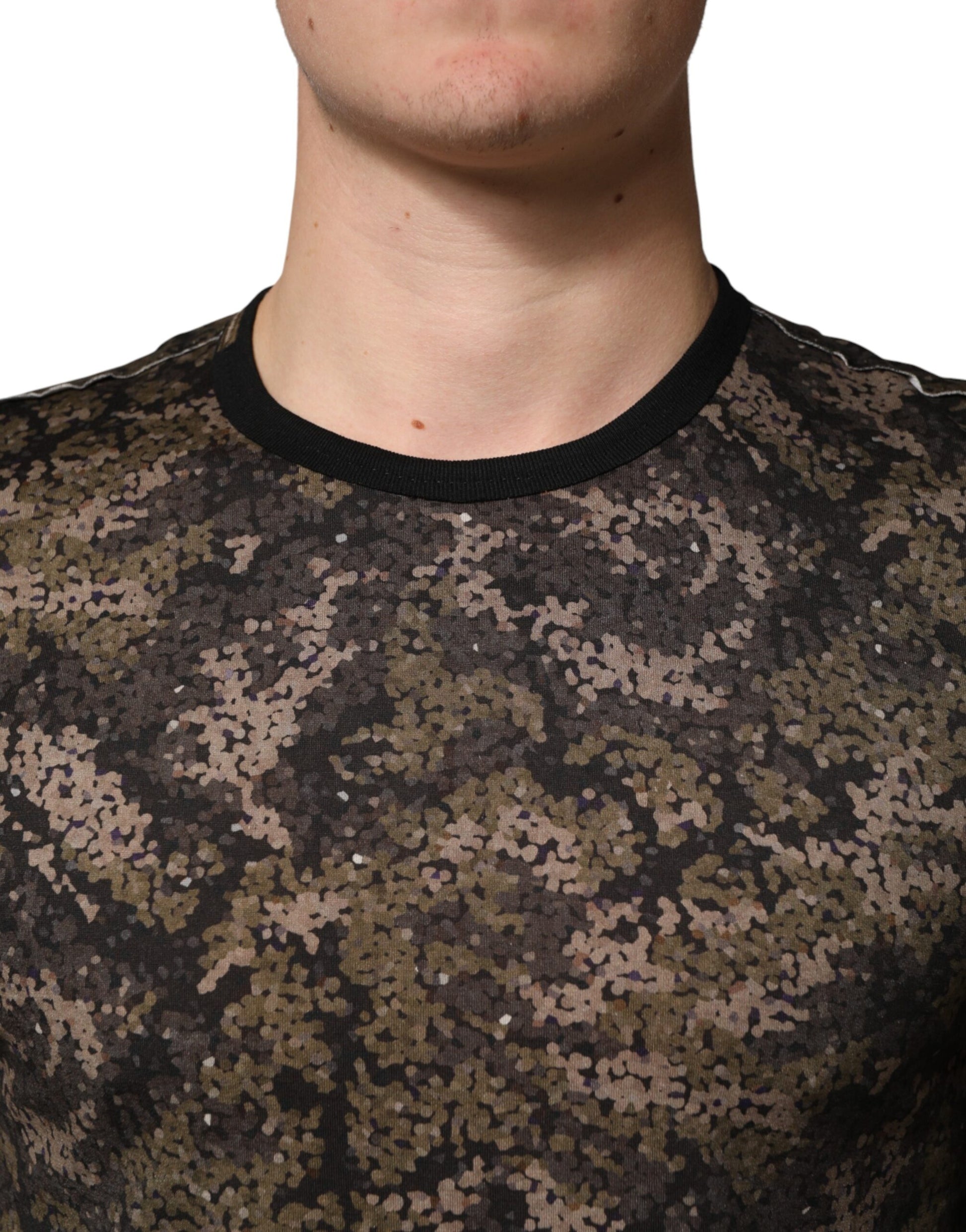 Dolce & Gabbana Multicolor Camouflage Long Sleeves T-shirt