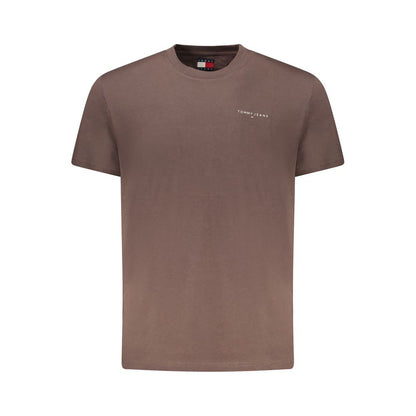 Tommy Hilfiger Brown Cotton Men's T-Shirt