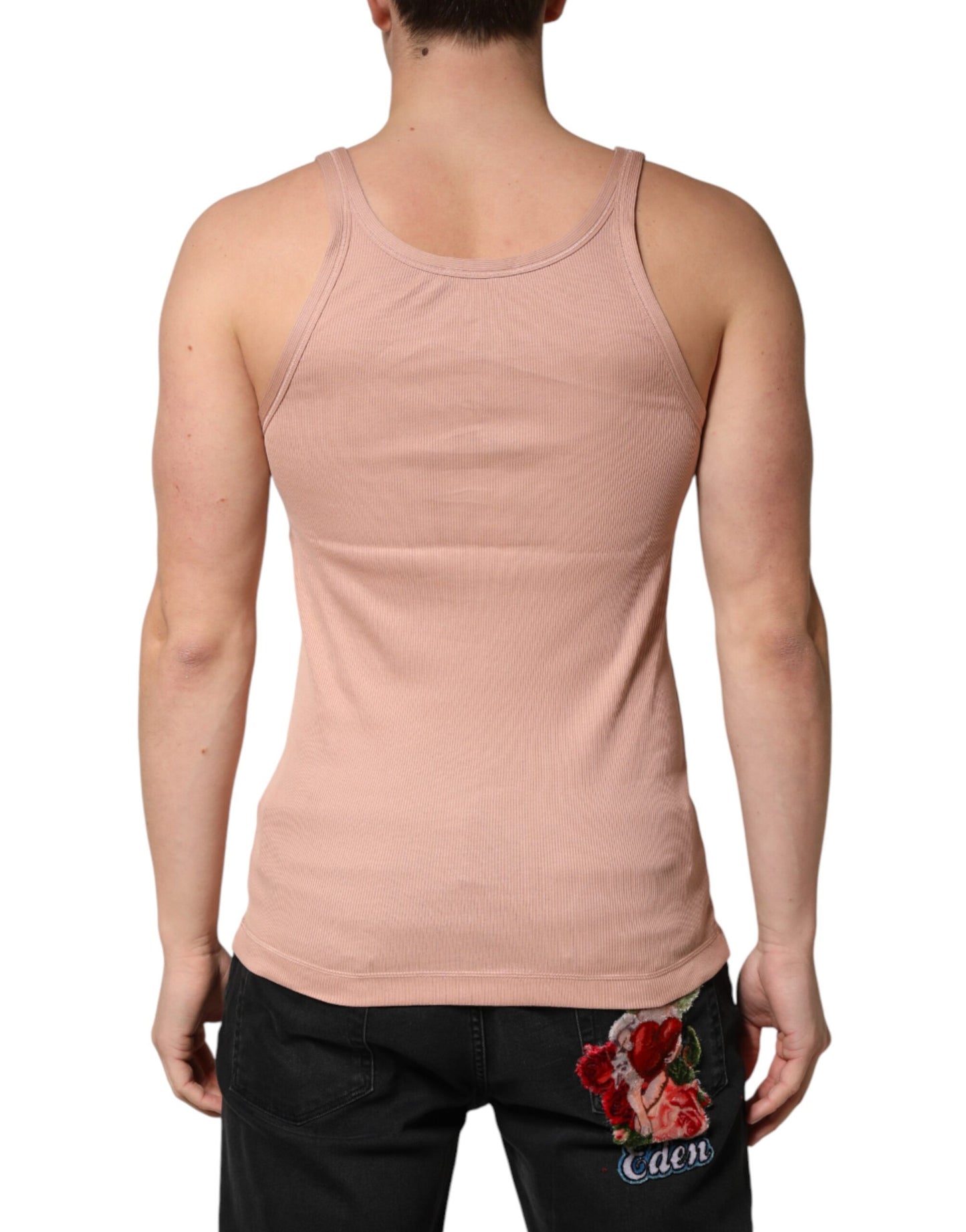 Dolce & Gabbana Pink Sleeveless Round Neck Tank Top  T-shirt