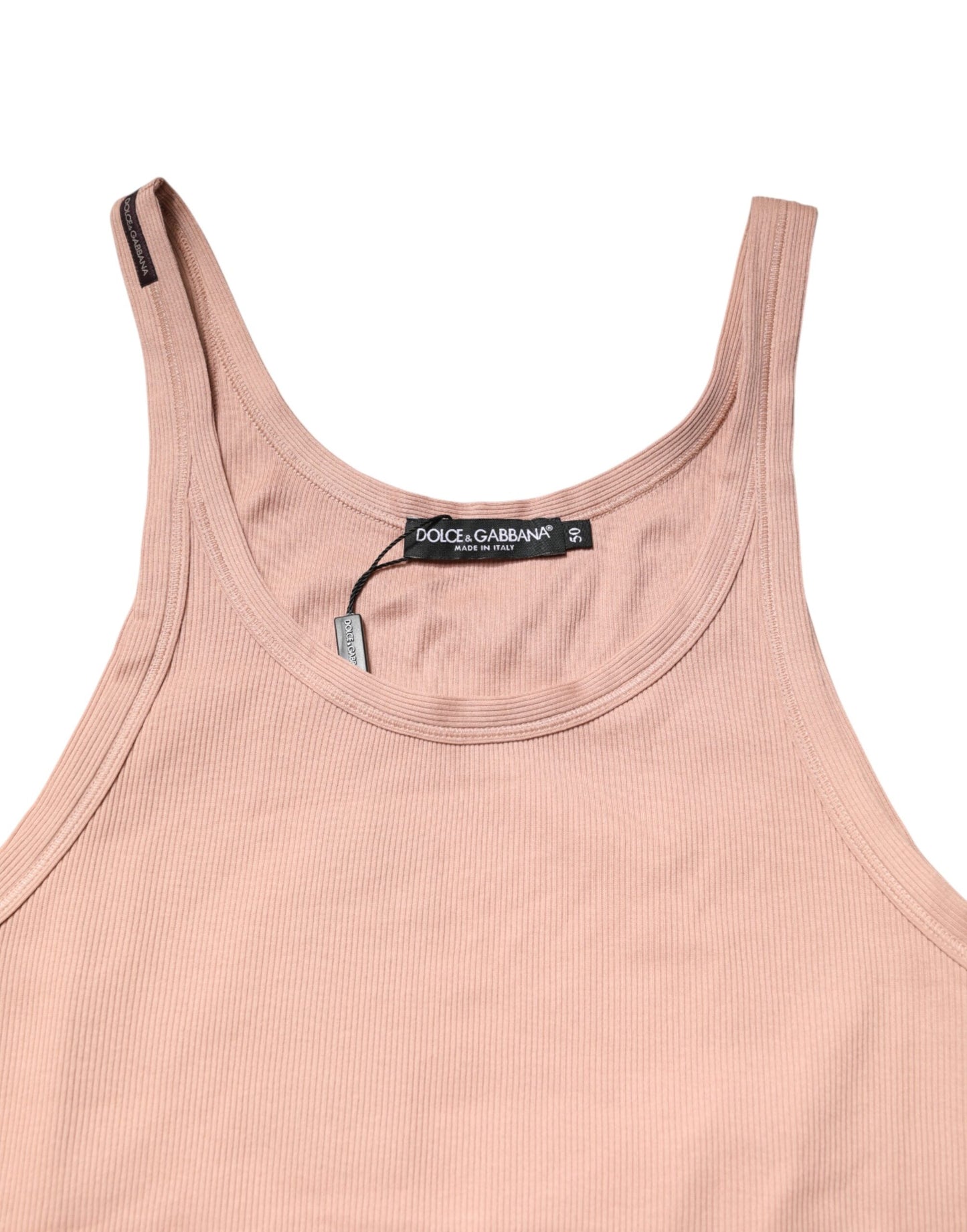 Dolce & Gabbana Pink Sleeveless Round Neck Tank Top  T-shirt