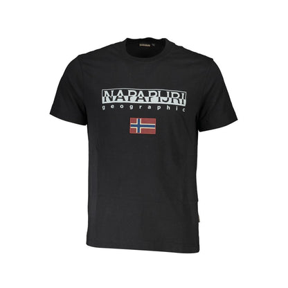 Napapijri Black Cotton Men's T-Shirt