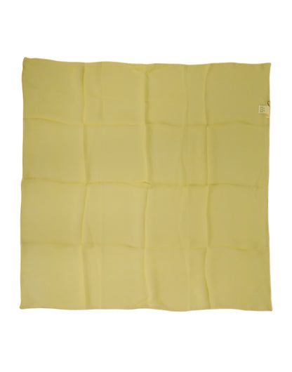 Dolce & Gabbana Yellow Silk Neck Wrap Square Foulard Scarf