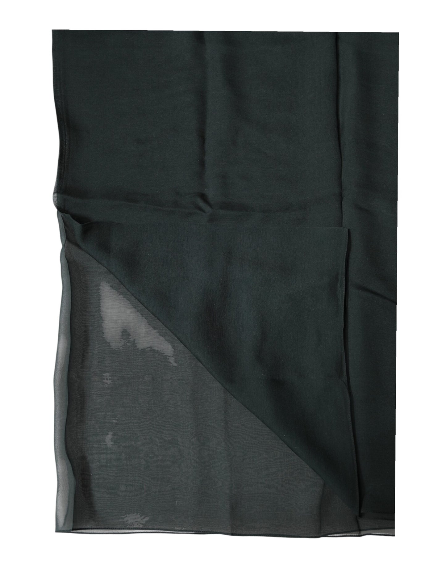 Dolce & Gabbana Dark Green Silk Neck Wrap Foulard  Scarf
