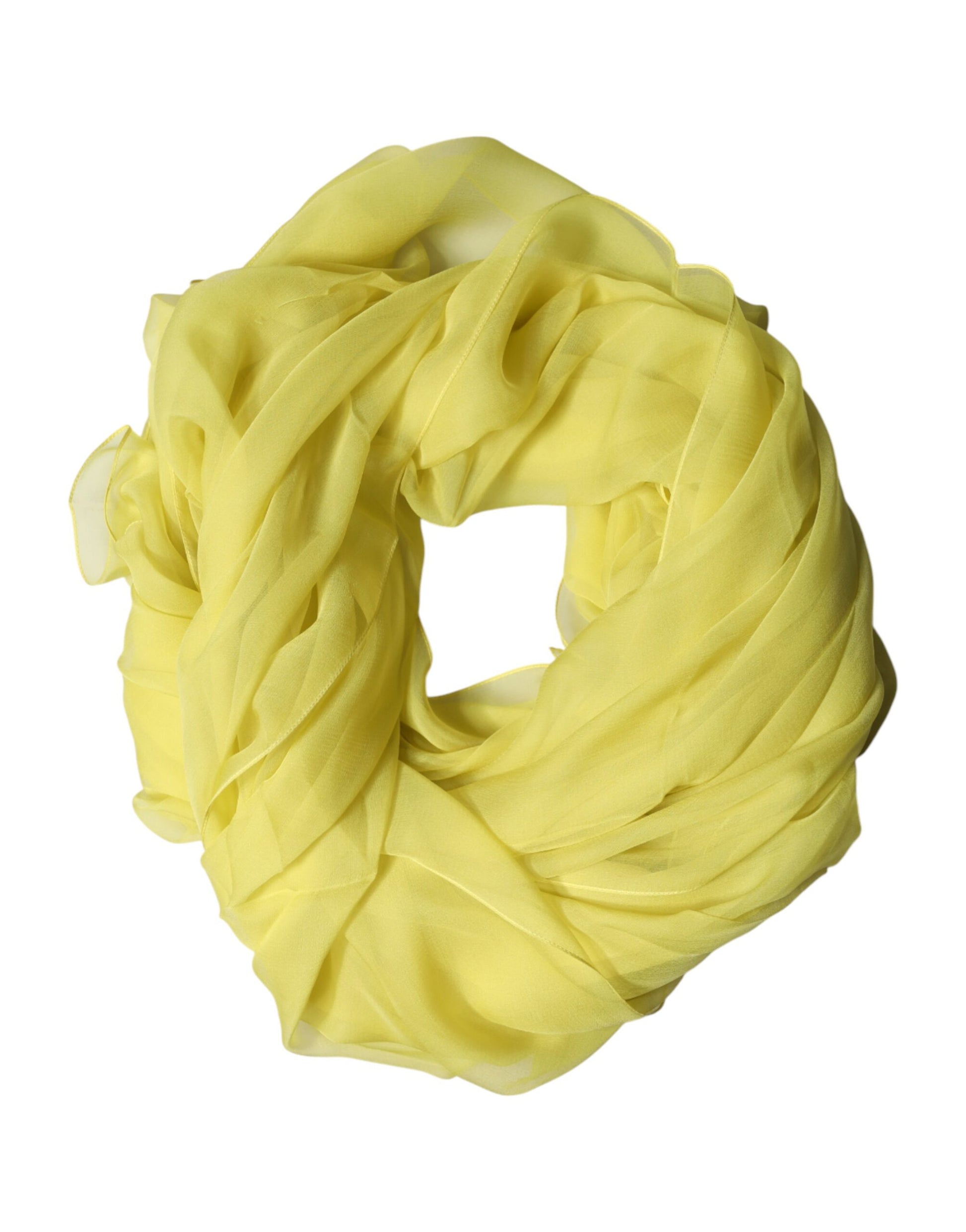 Dolce & Gabbana Yellow Stole Silk Neck Wrap Shawl Men  Scarf