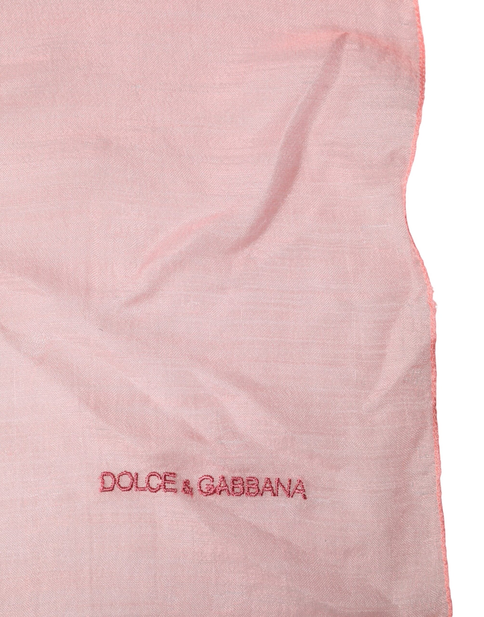 Dolce & Gabbana Light Pink Stole Neck Wrap Shawl  Scarf