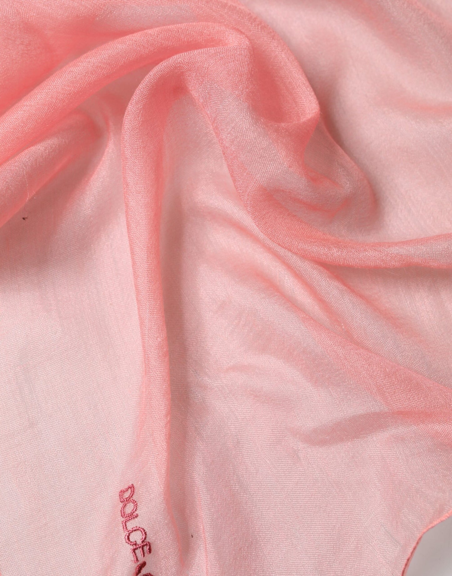 Dolce & Gabbana Light Pink Stole Neck Wrap Shawl  Scarf