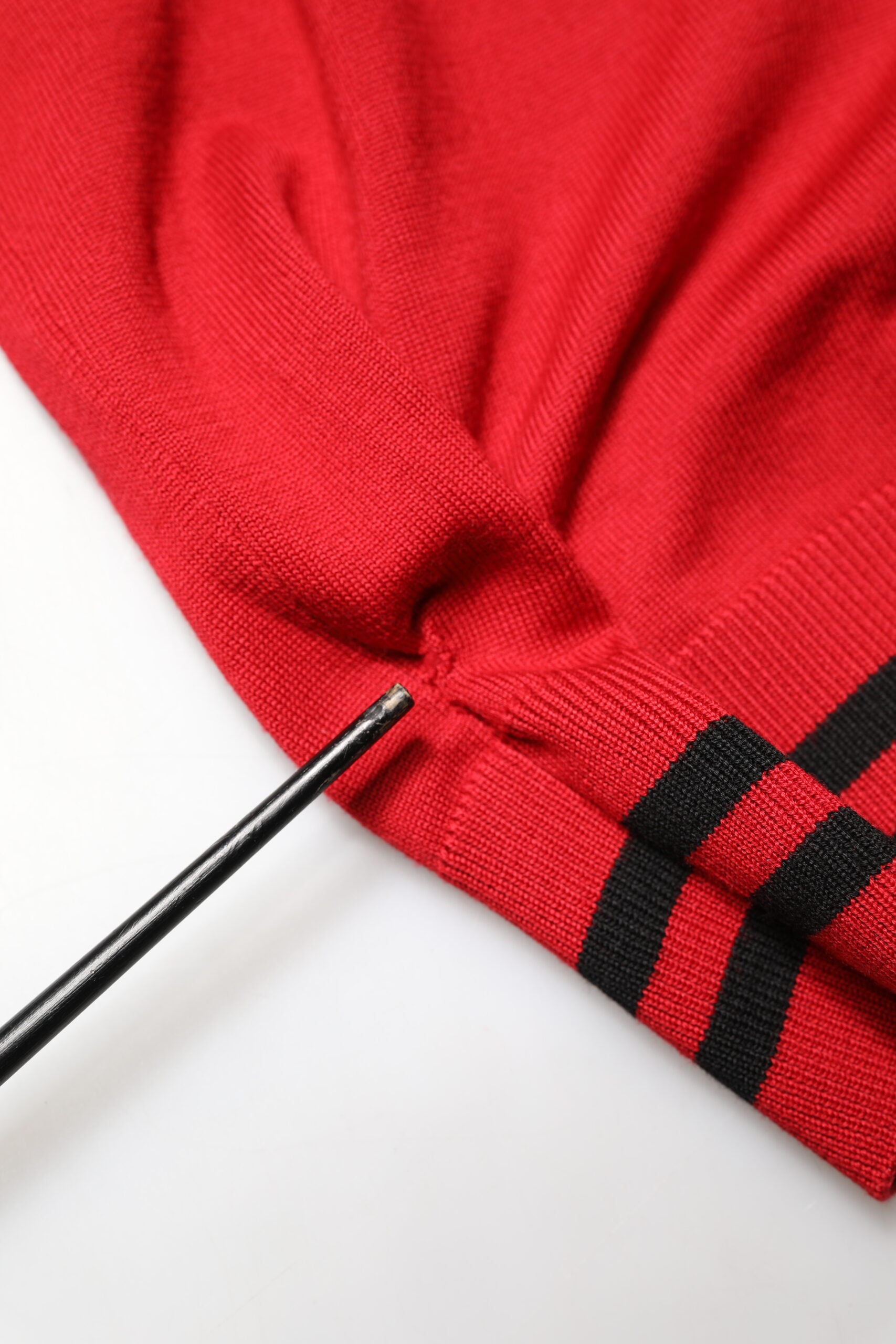 Dolce & Gabbana Red Lion Crown Logo Wool Crewneck Sweater