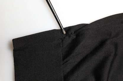 Dolce & Gabbana Black Silk Collared Short Sleeve Polo  T-shirt