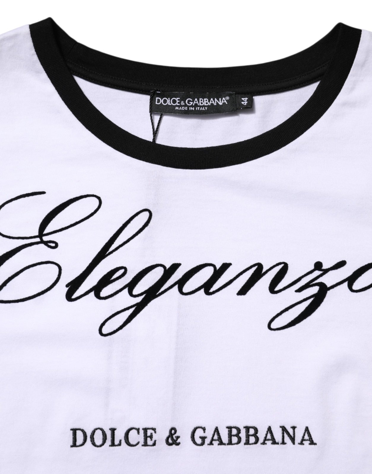 Dolce & Gabbana White Eleganza Cotton Crew Neck Tee T-shirt