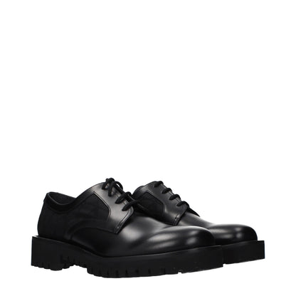 Valentino Garavani Black Leather Oxfords And Derbies