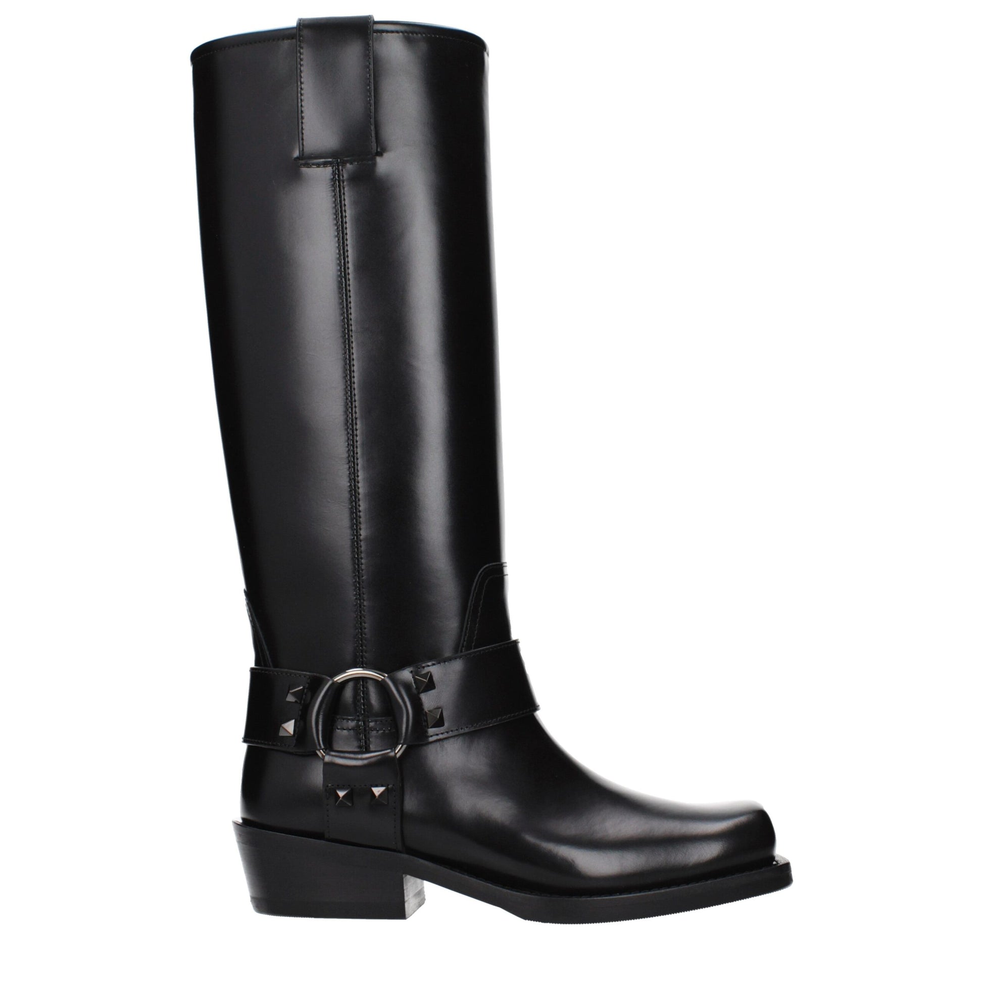Valentino Garavani Black Leather Boots