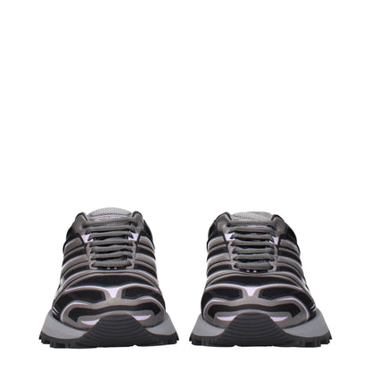 Maison Margiela Black Fabric Athletic Sneakers