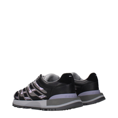 Maison Margiela Black Fabric Athletic Sneakers